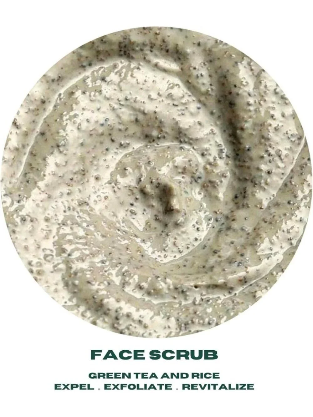 Men's Exfoliating Face Scrub with Green Tea & Rice, Deep Cleansing, Smooths Skin